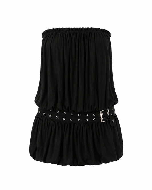 NO INFO | Luca Strapless Bubble Mini Dress