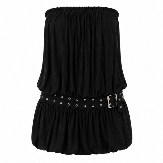 NO INFO | Luca Strapless Bubble Mini Dress