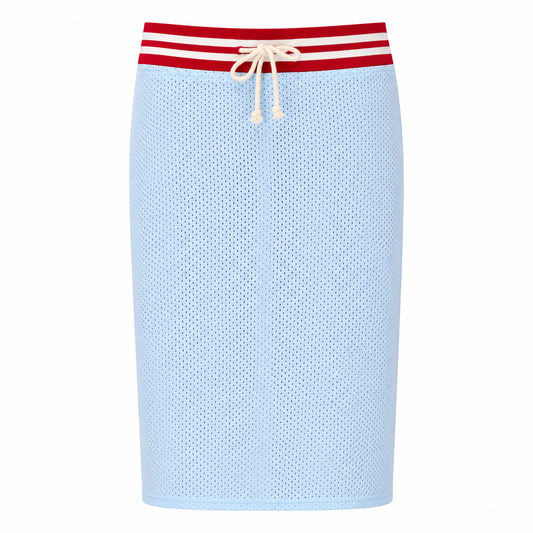 Elle | Alysa Airtex Drawstring Mesh Skirt