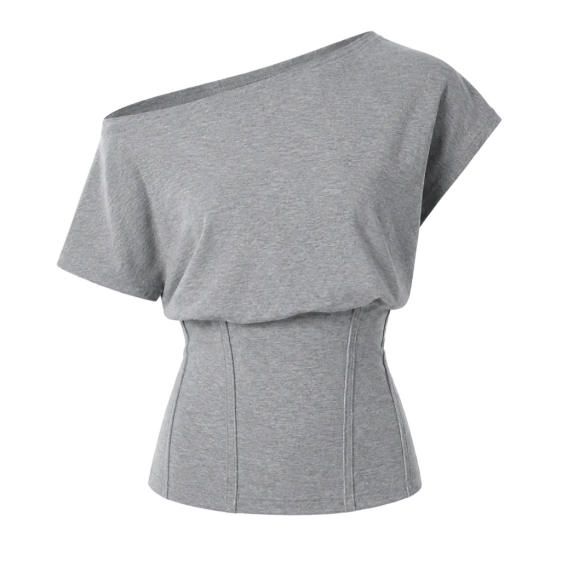 Elle | Asymmetric Corset Waist Tee
