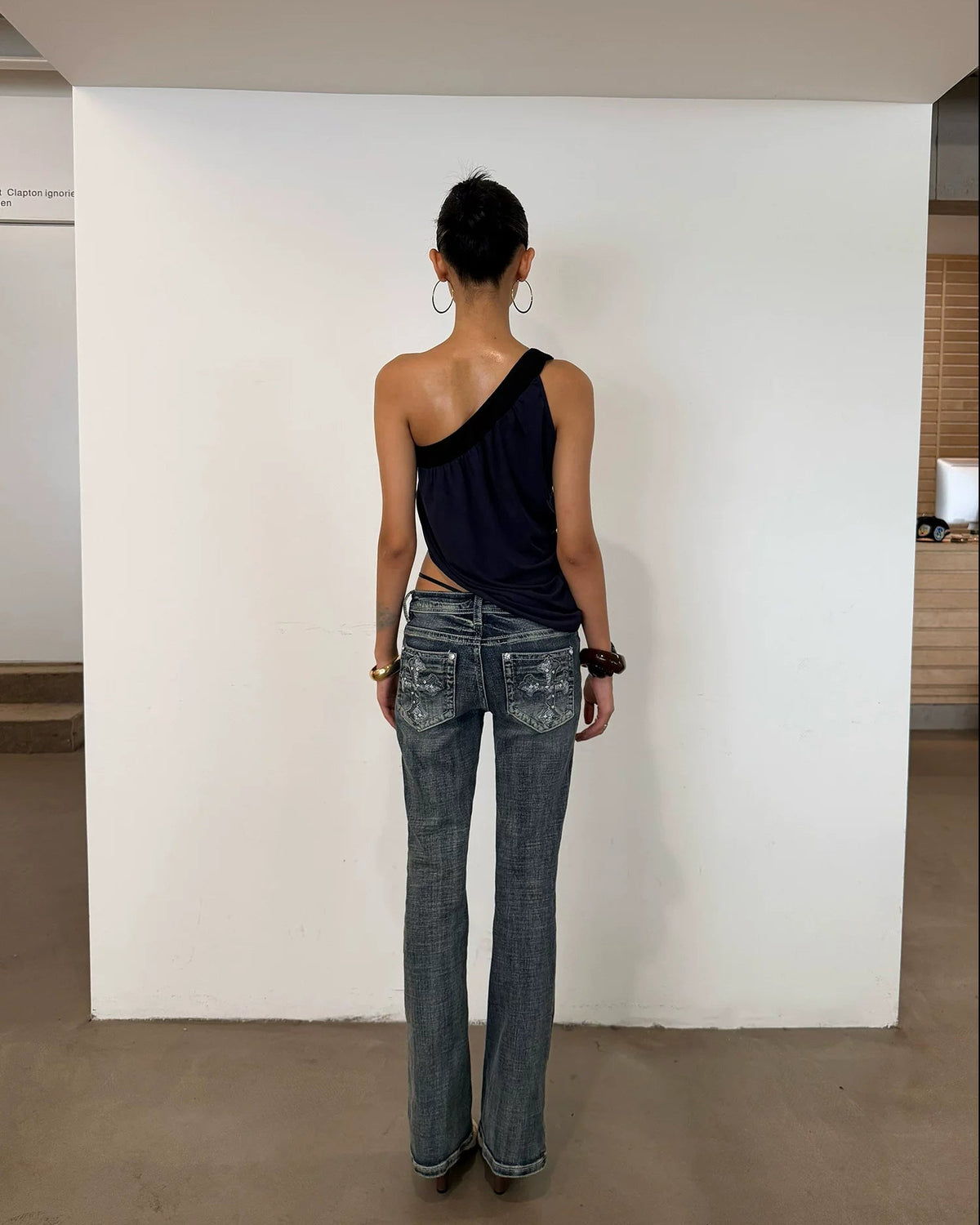 Asymmetric One-Shoulder Tencel Draped Top