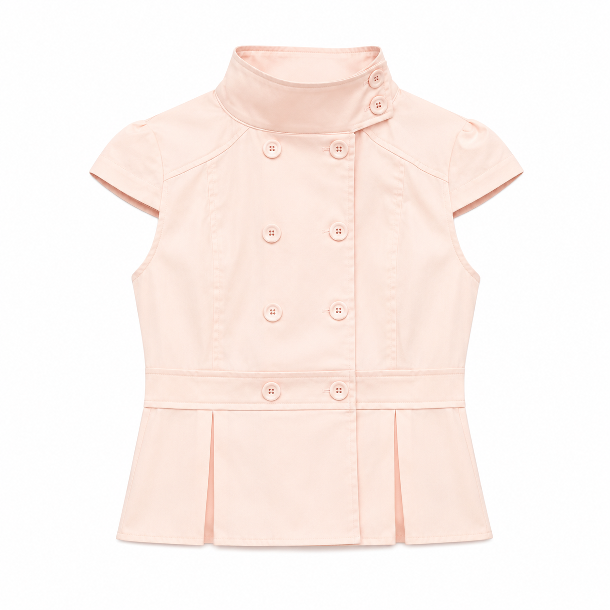 Cat save the world | Ciel Double-Breasted Peplum Top