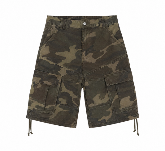 Camo Cargo Long Shorts