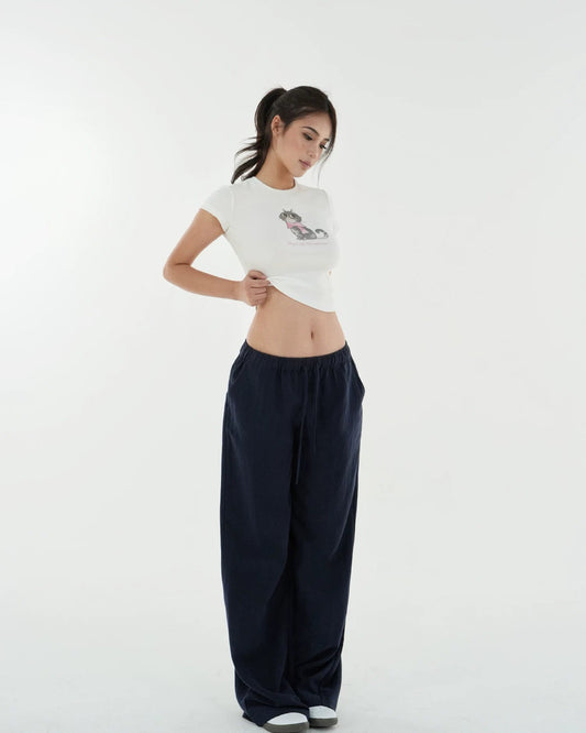 Elle | Linen Low-Rise Pants