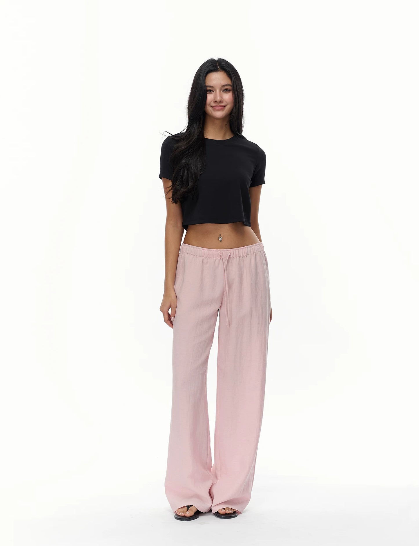 Elle | Linen Low-Rise Pants