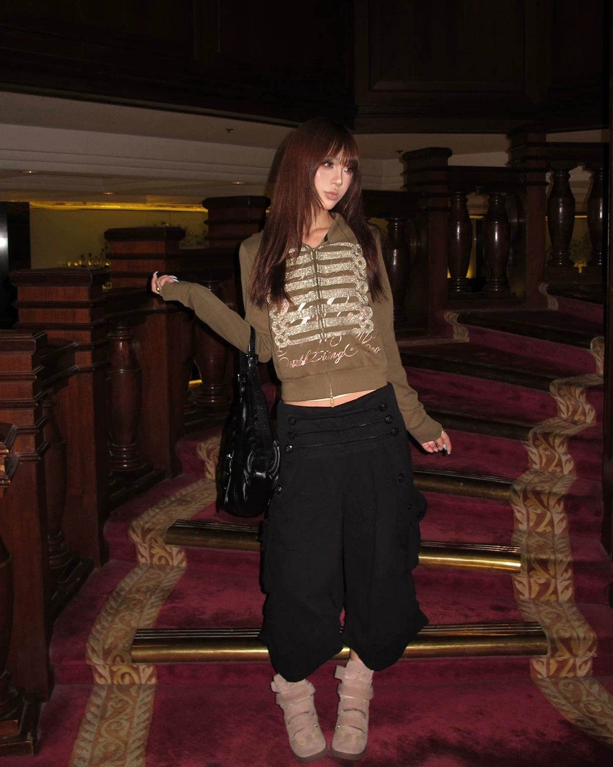 Elle | Palace Button Cargo Culottes