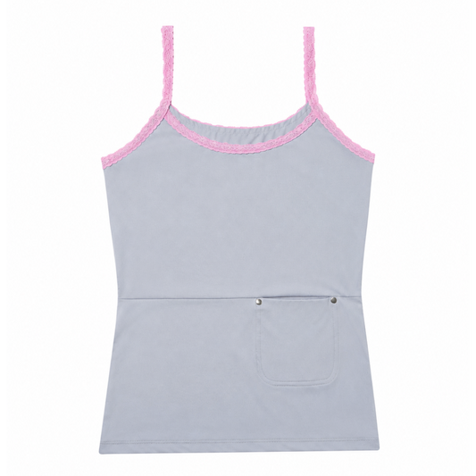 Elle | Pocket Lace Trim Phone Pocket Cami