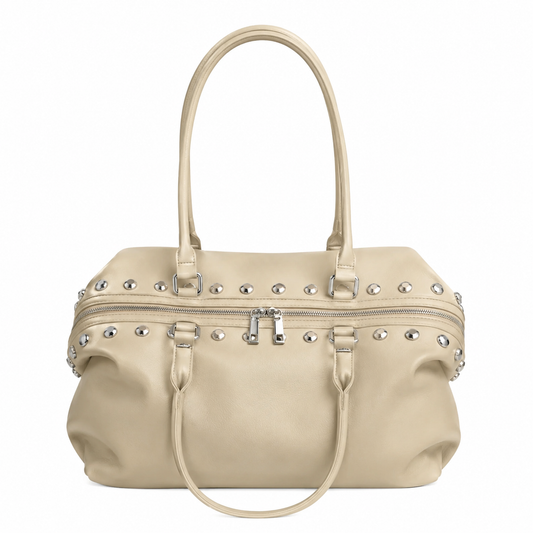 Studded Oversized Shoulder Bag