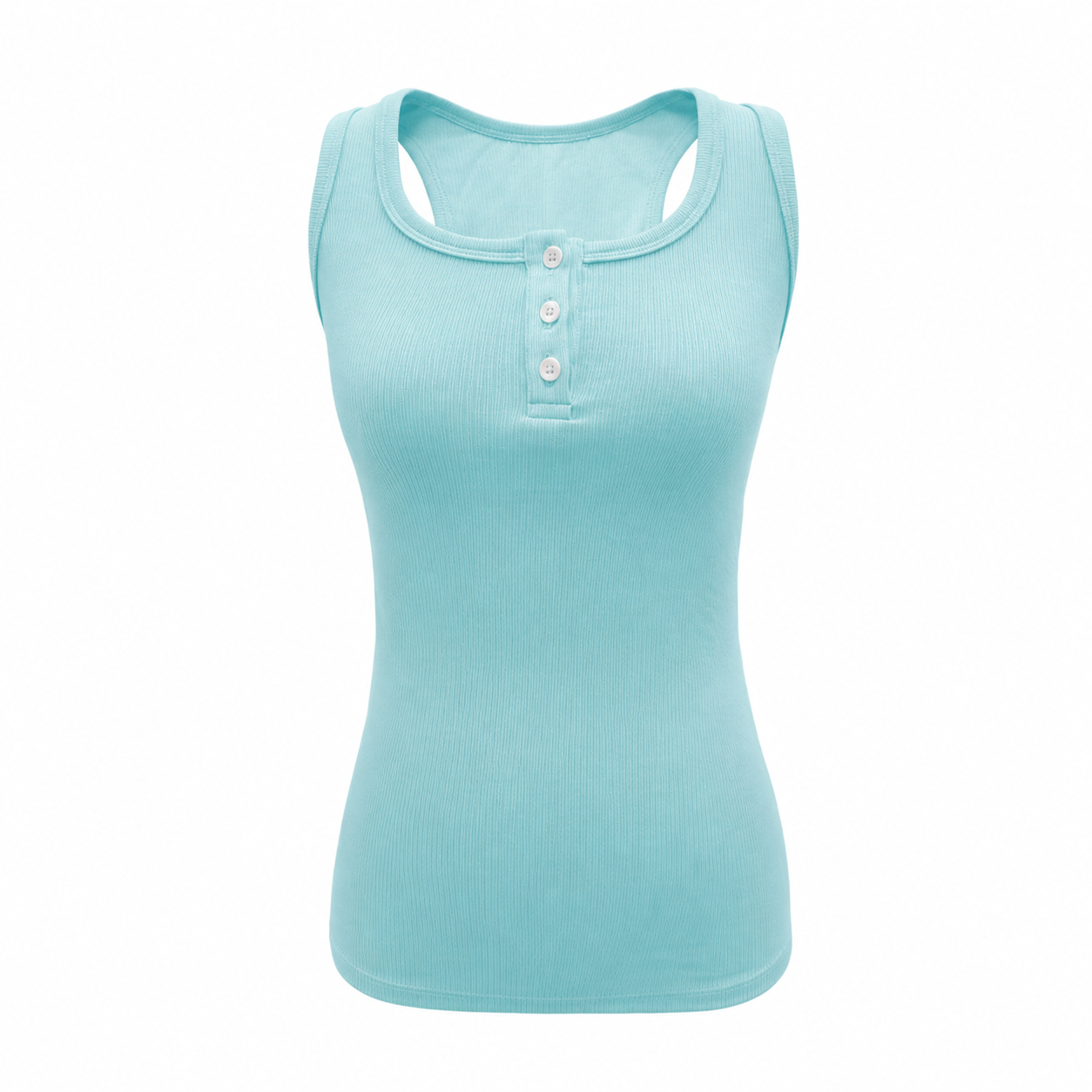 Elle | Everyday Ribbed Henley Tank Top