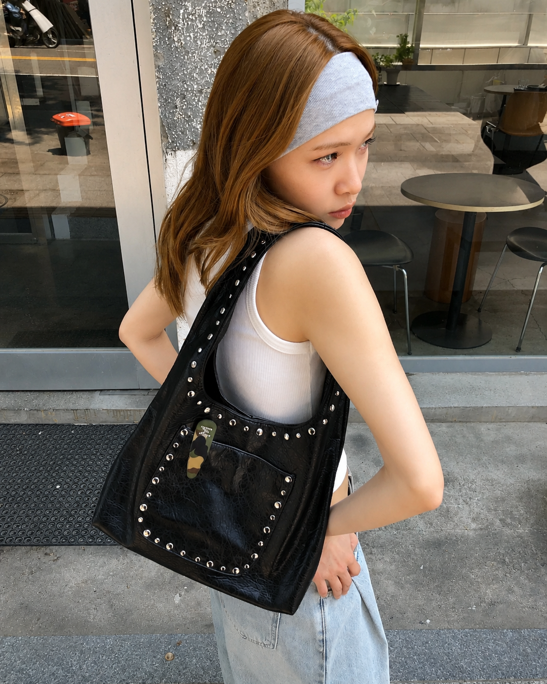Elle | Franca Studded Shoulder Bag