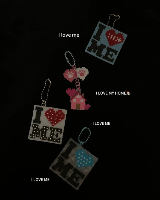 Elle Handmade | I ❤️ ME Handmade Pixel Bead Bag Charm