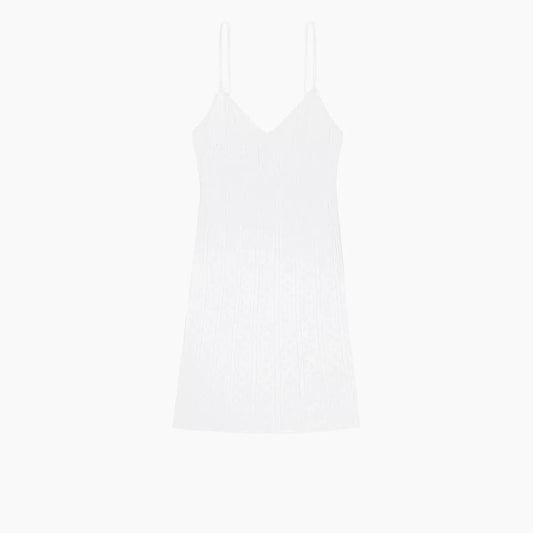 Lola Lace Trim Pointelle Cami Mini Dress