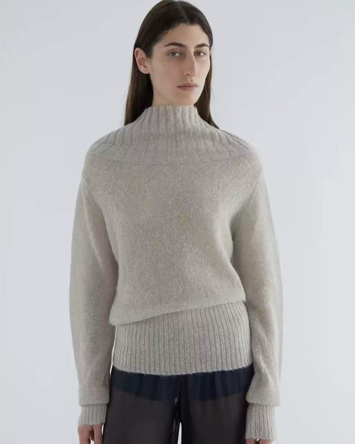 Mira Multi-Way Off Shoulder Sheer Knit Sweater