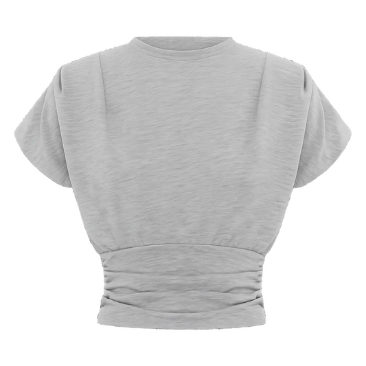 Elle | Muse Draped Waist Cotton Tee