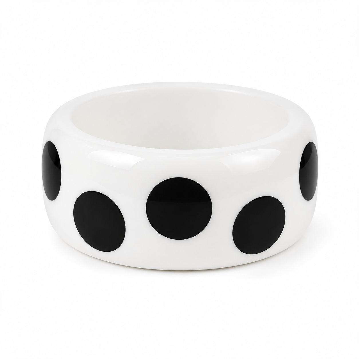 Outliers | Monochrome Dot Resin Bangle