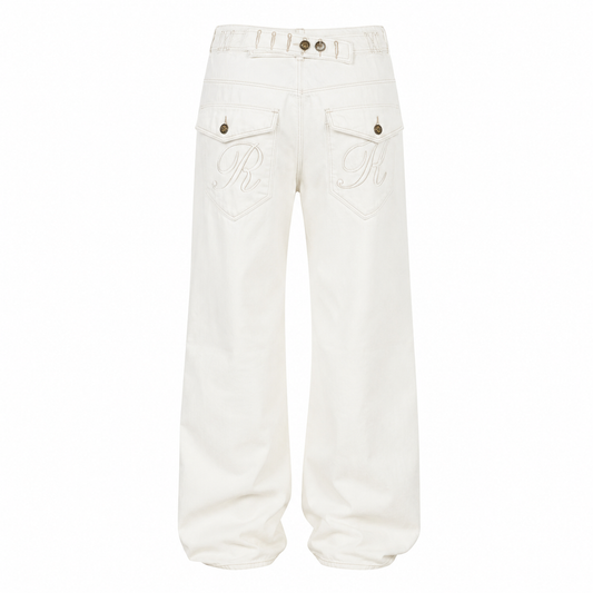 Elle | Paris Buckle Straight Leg Jeans