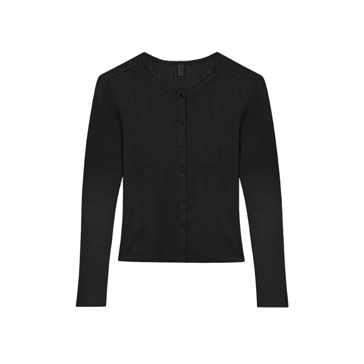 Pointelle Cotton Cardigan