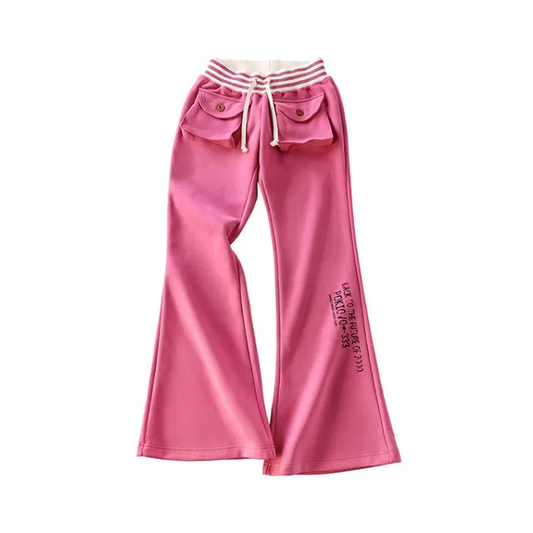 Retro Low-Rise Flare Pocket Sweatpants