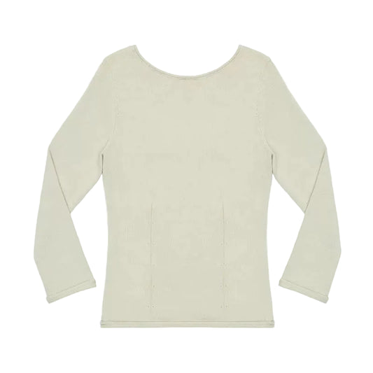 Reversible Scoop Neck 3/4 Sleeve Fitted Top