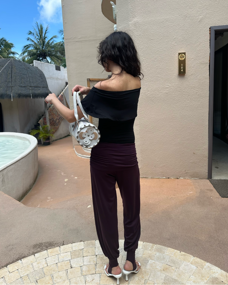 Ripple Off-Shoulder Modal Top