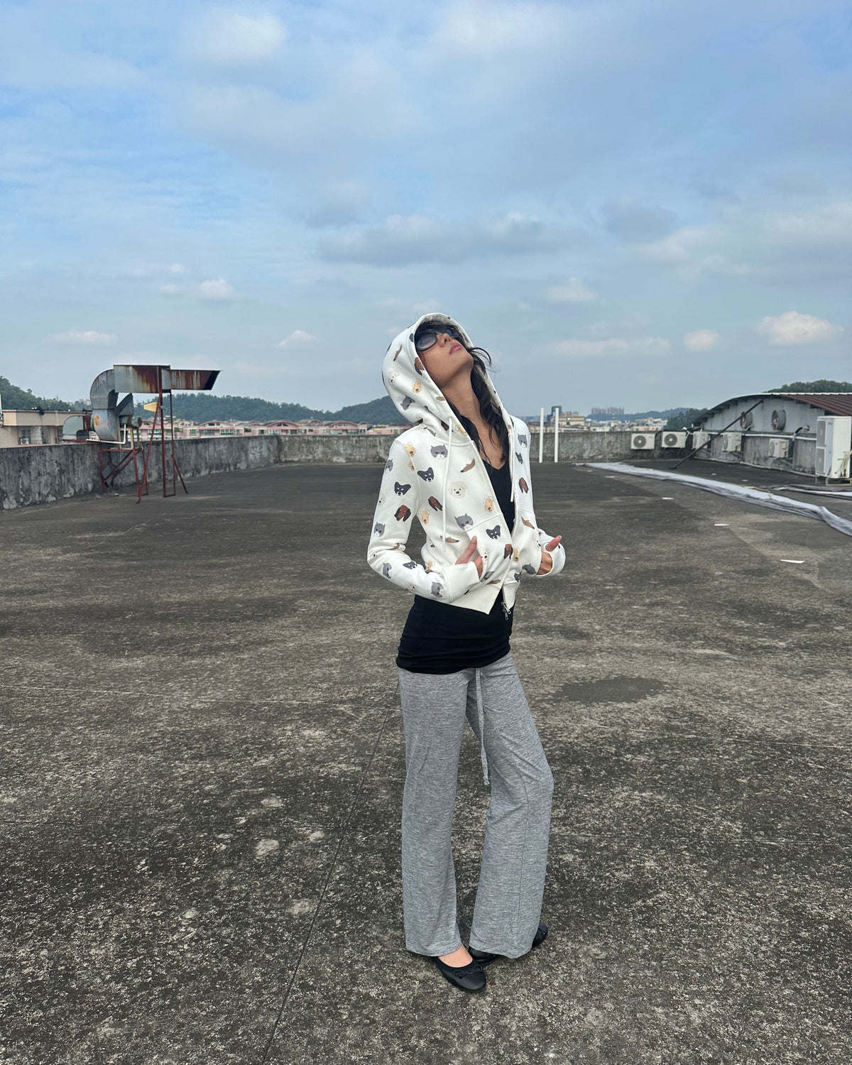 Soft Layer V-Neck Tencel Wool Long Sleeve Top