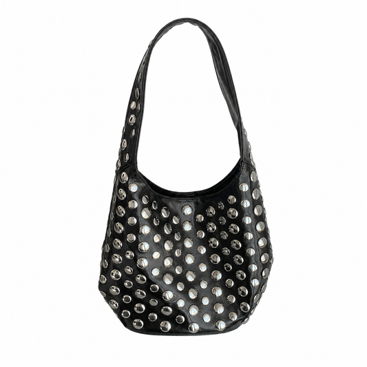 Studded Dot Hobo Bag