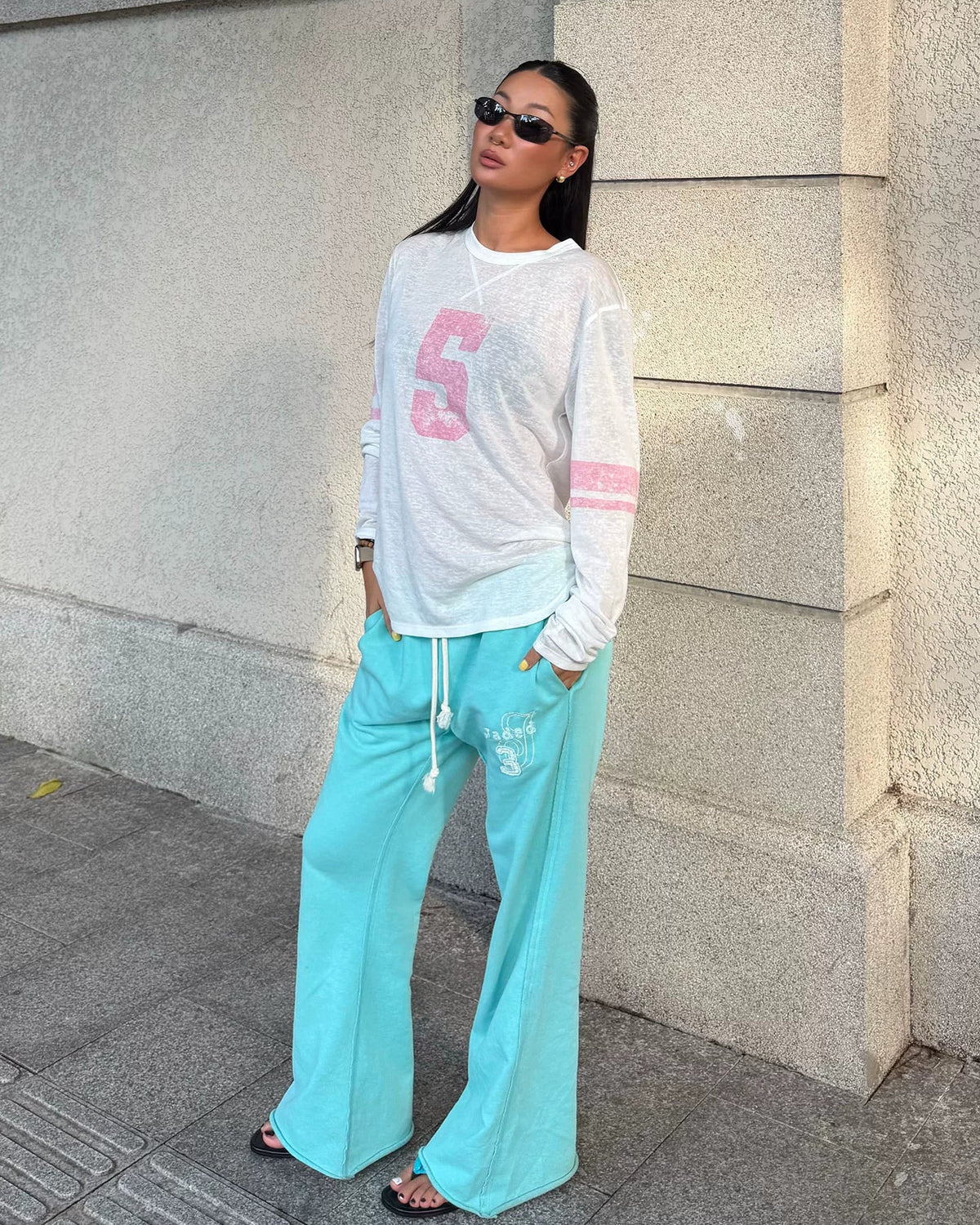 Varsity 5 Sheer Long Sleeve Tee