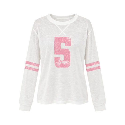 Varsity 5 Sheer Long Sleeve Tee
