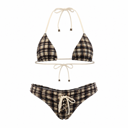 Elle | Vintage Plaid Bikini Set