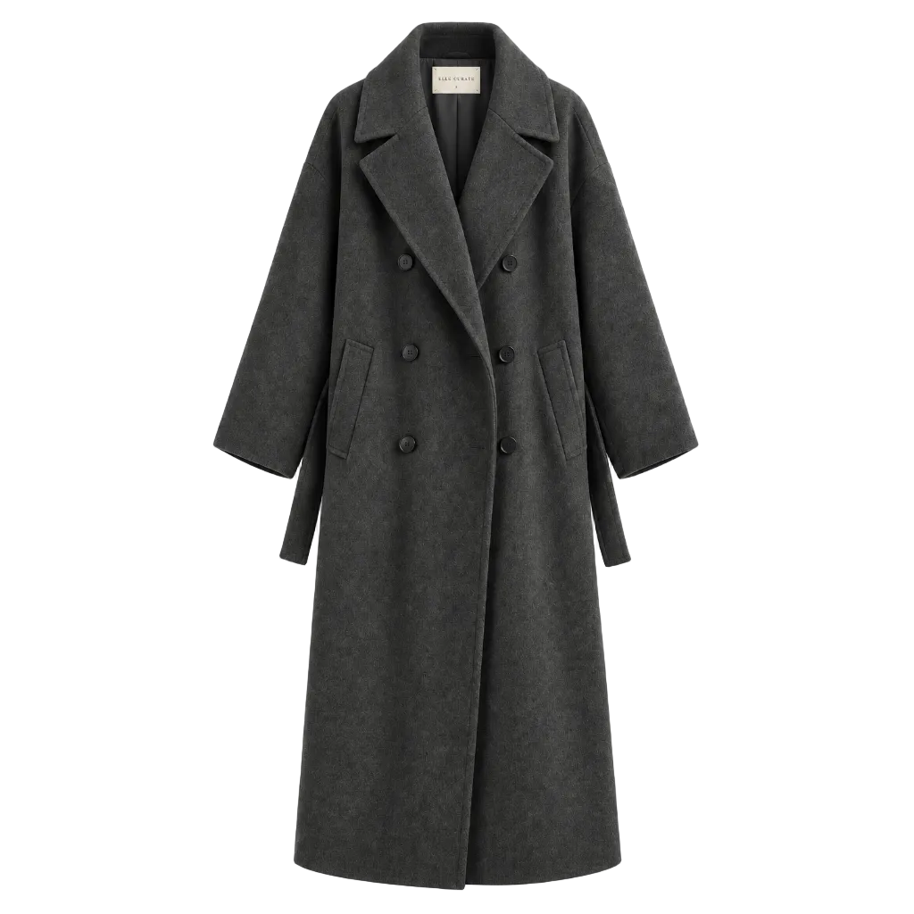 Zurich 100% Wool Double-Breasted Coat ——The coat that started Elle Curate.
