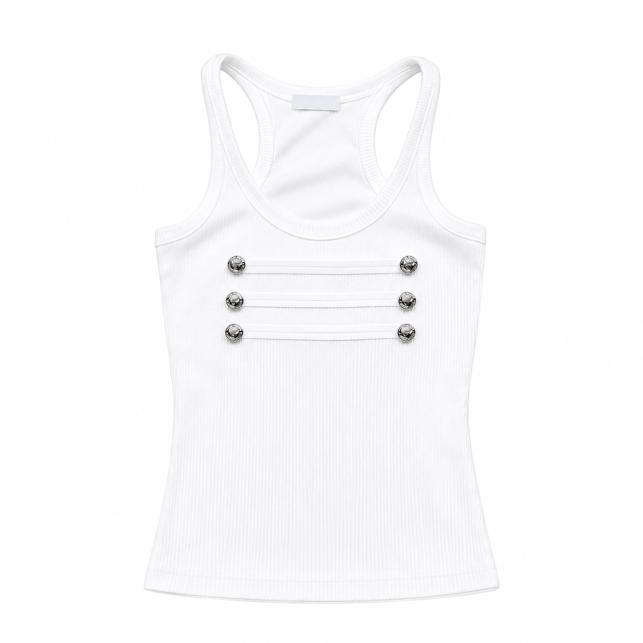 Elle | Double-Breasted Rib Tank