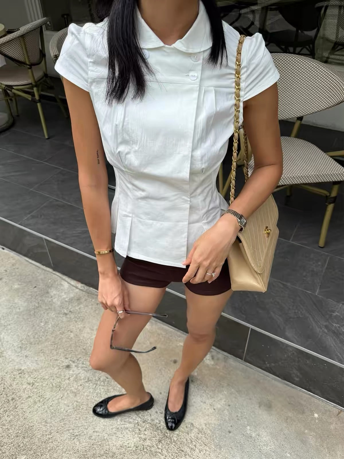 Elle Curate | Éloise Tailored Short Sleeve Top