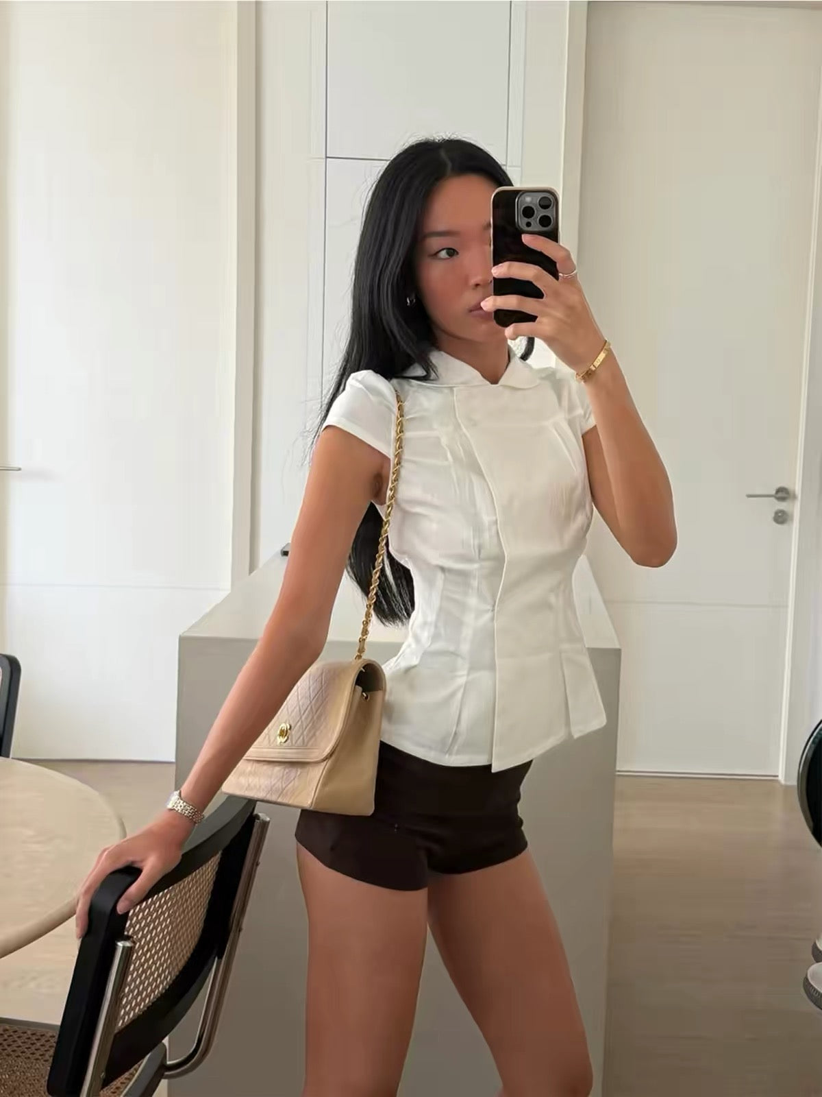 Elle Curate | Éloise Tailored Short Sleeve Top