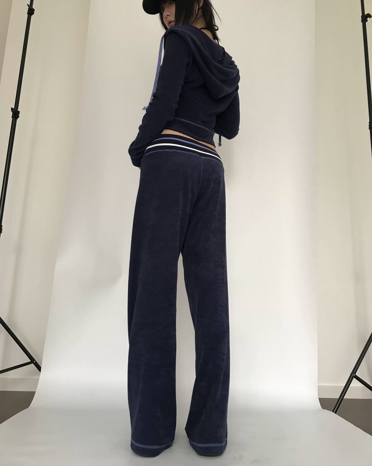 90s Low-Rise Varsity Wide-Leg Sweatpants