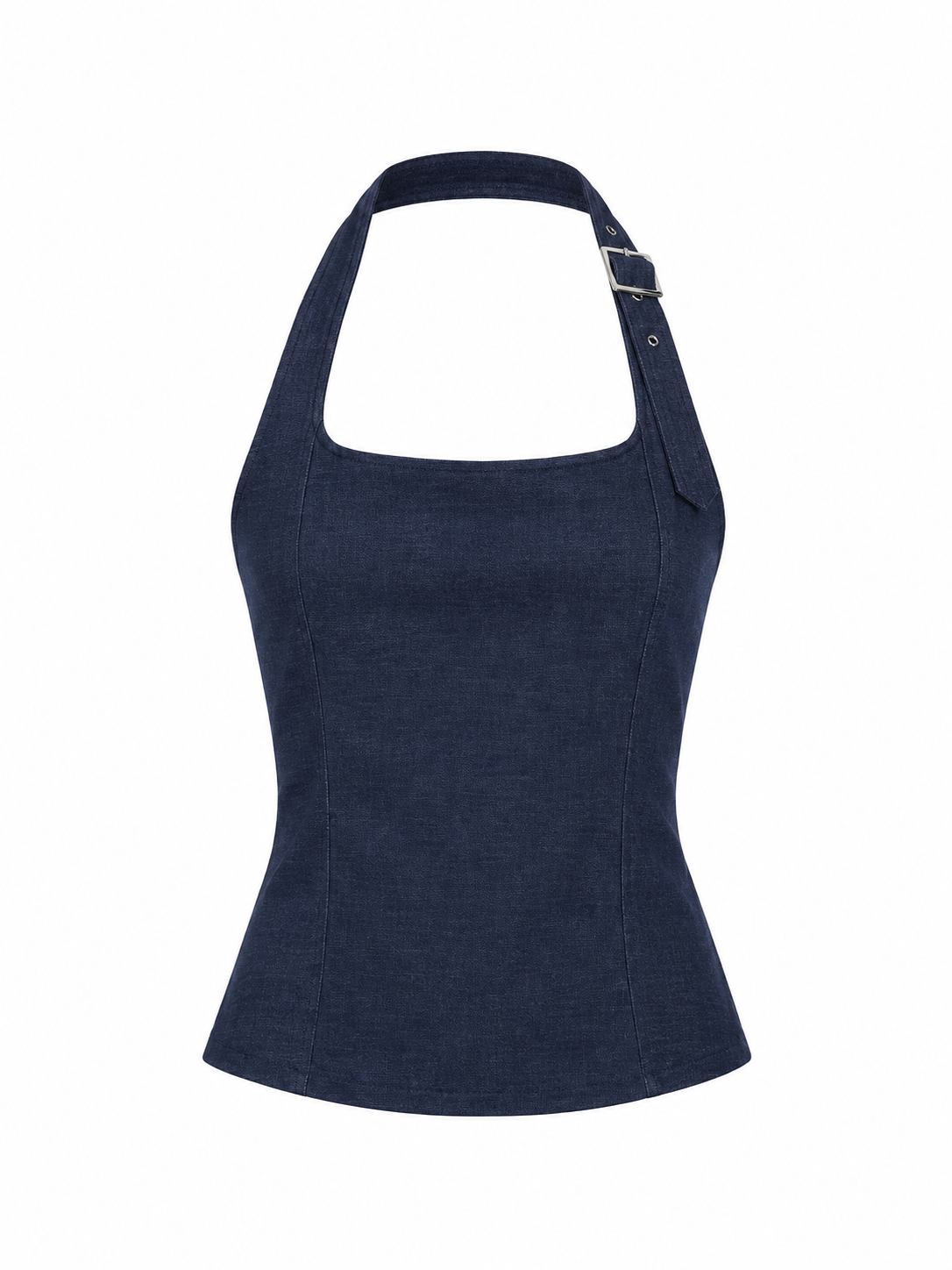 NO INFO | Galiena Denim Blue Halter Top