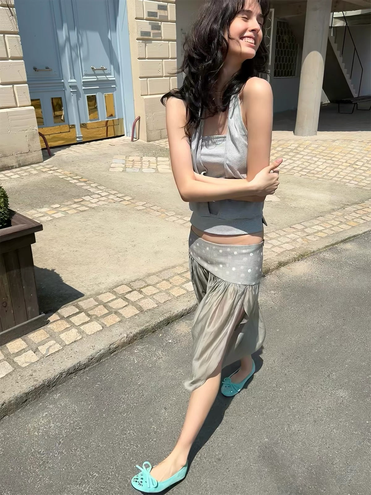That’s Neat | “Wavepoint” Polka Dot Skirt Pants