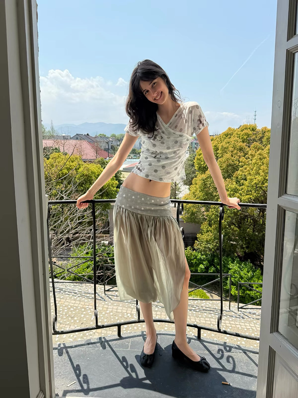 That’s Neat | “Wavepoint” Polka Dot Skirt Pants