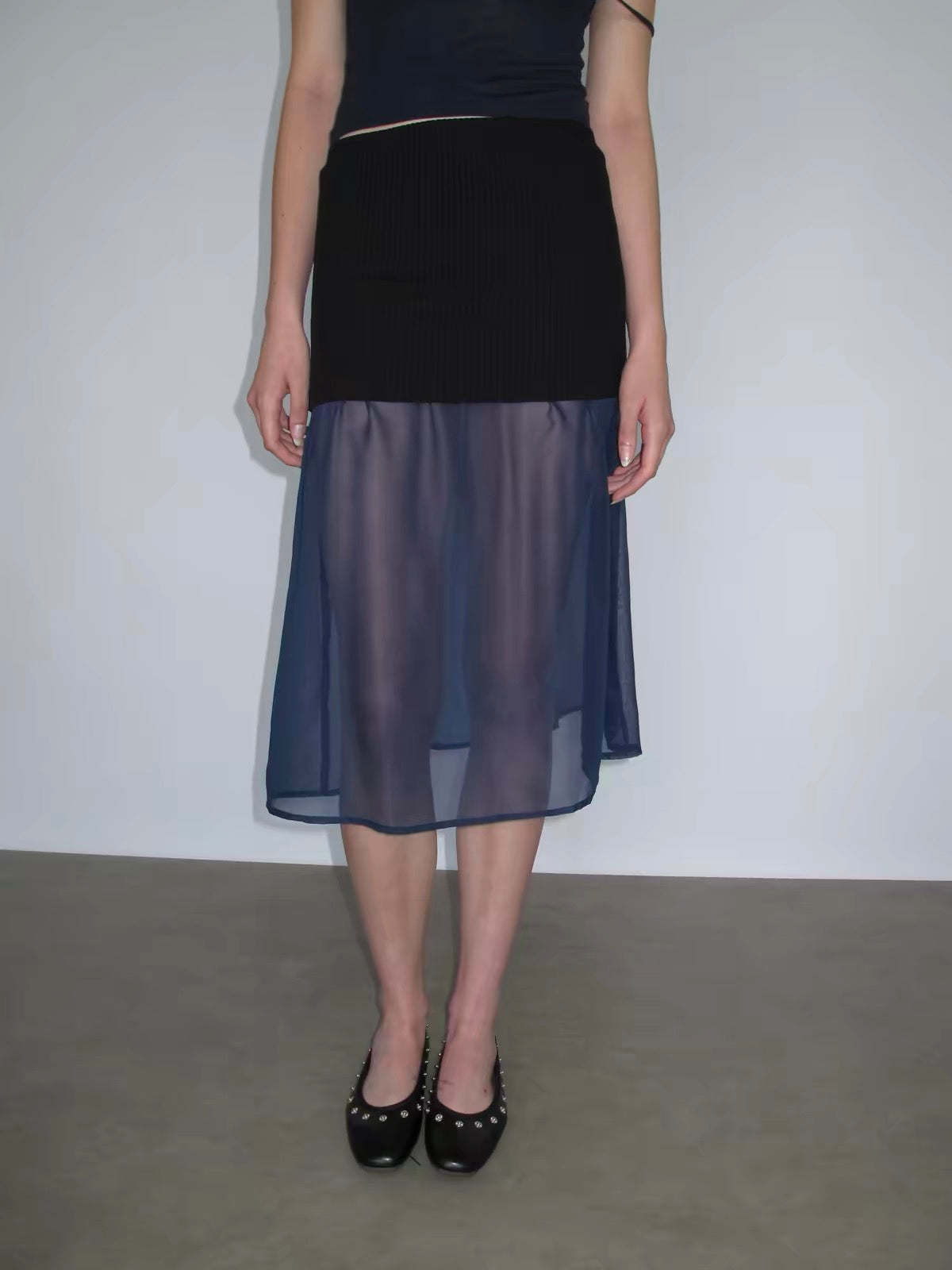 SOFTROZEE | Noir Veil Skirt