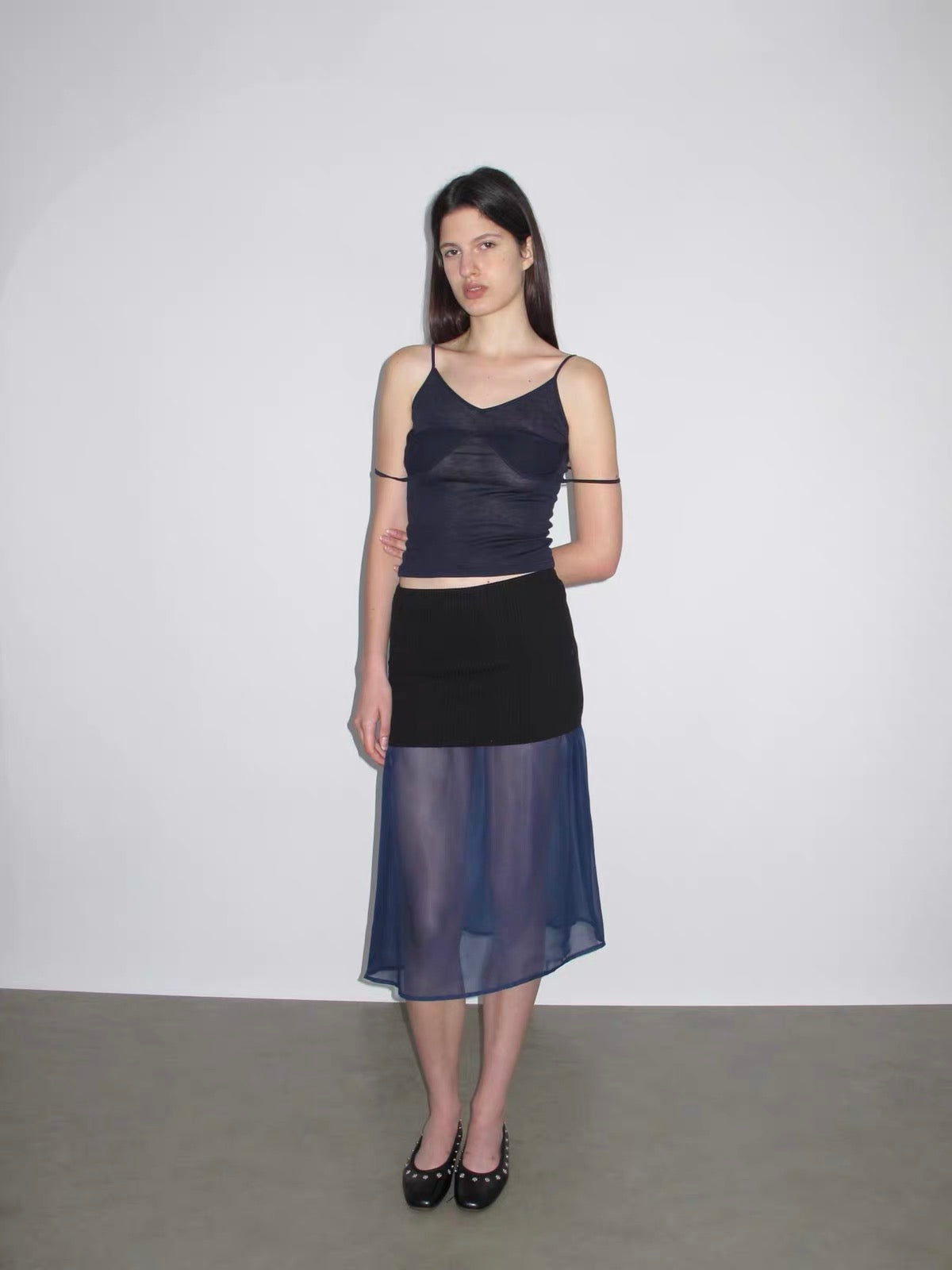 SOFTROZEE | Noir Veil Skirt