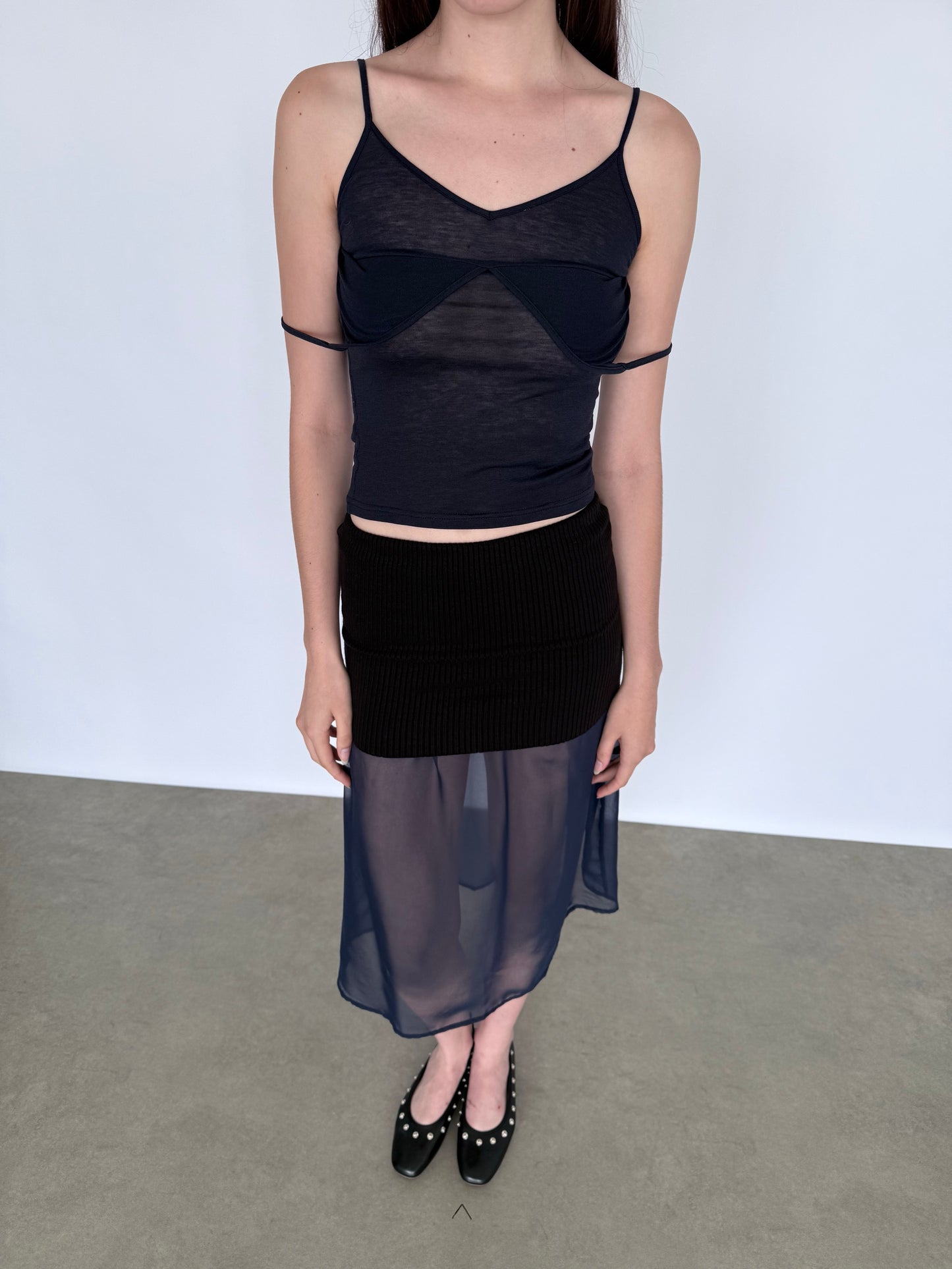 SOFTROZEE | Noir Veil Skirt