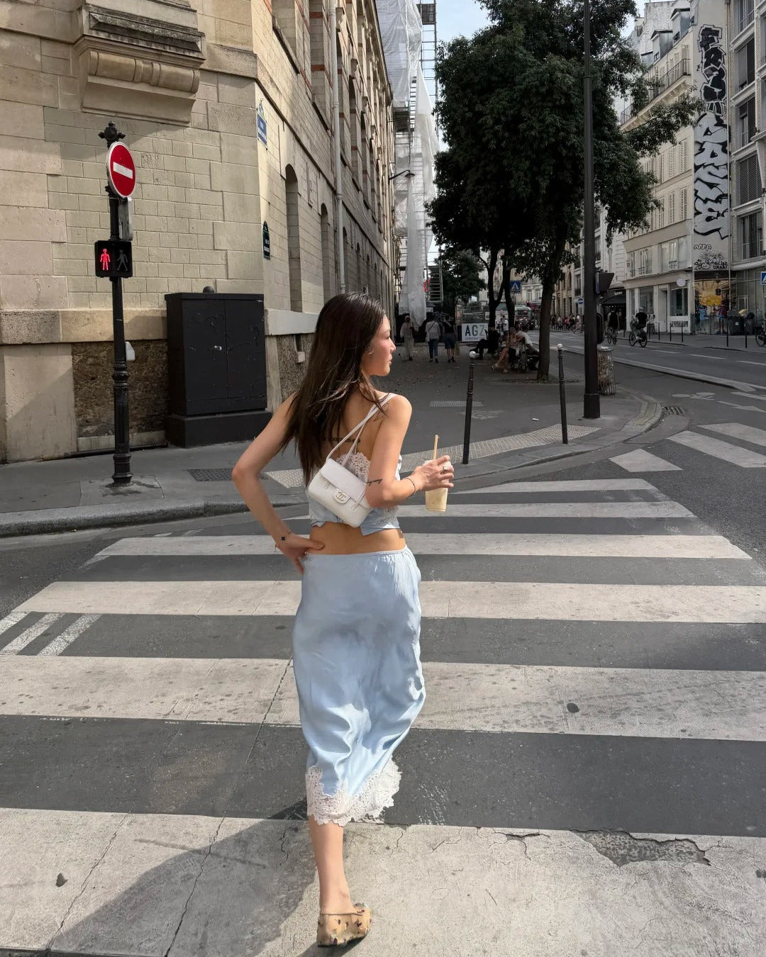Belle Époque Lace Satin Cami & Midi Skirt Set