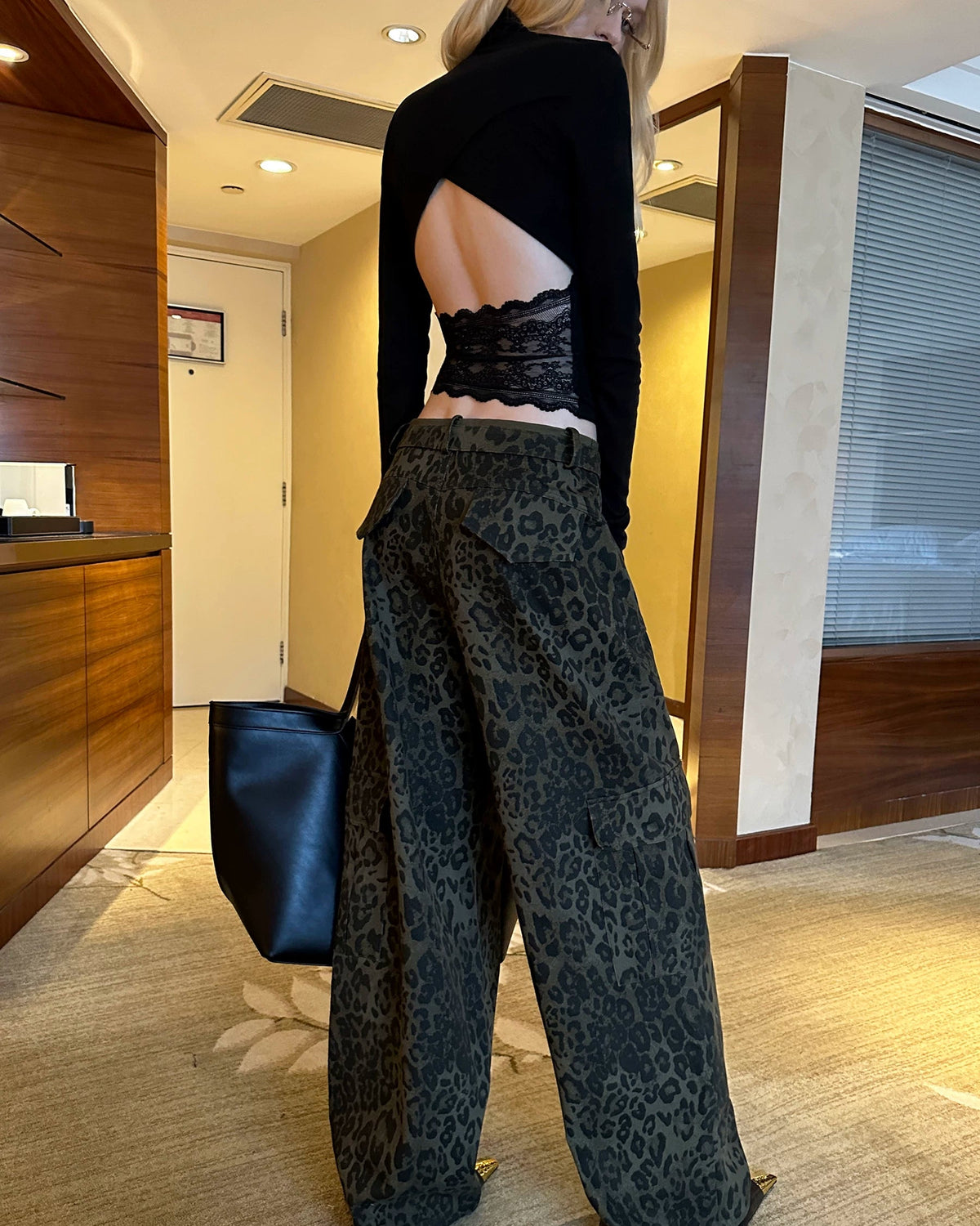 After Dark Lace Cutout Wool Top