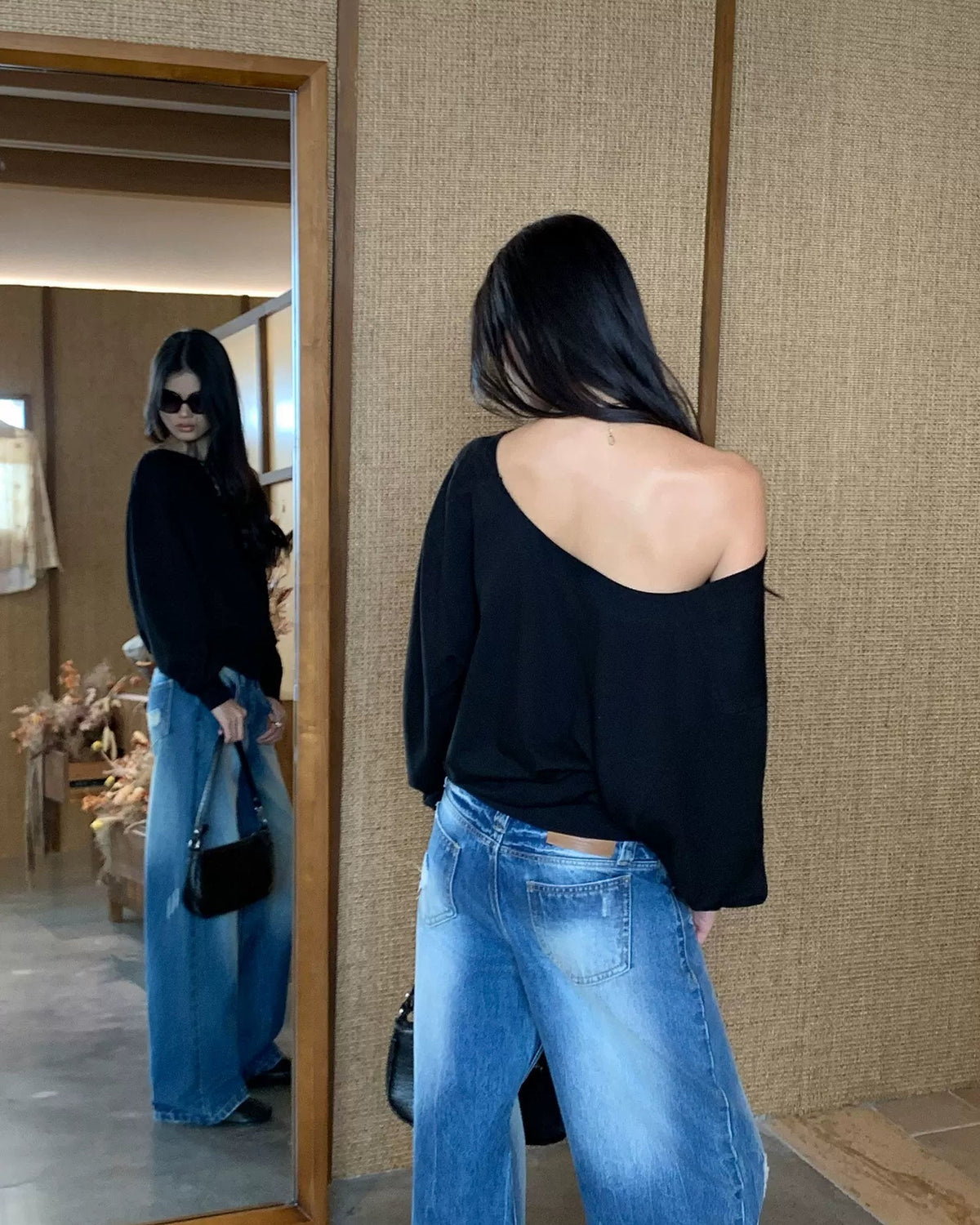 After Dark Off-Shoulder Sweatshirt