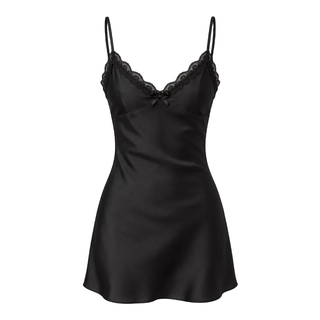 Amélie Lace Satin Mini Dress