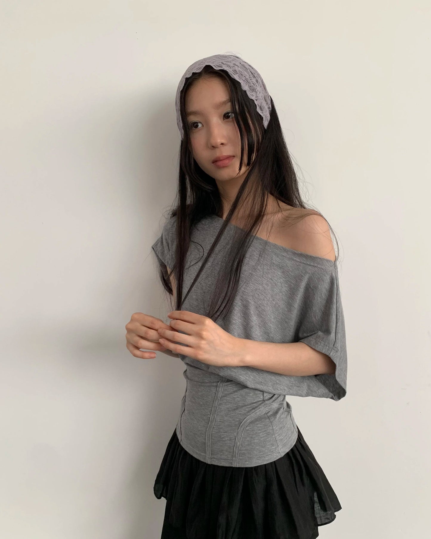 Elle | Asymmetric Corset Waist Tee