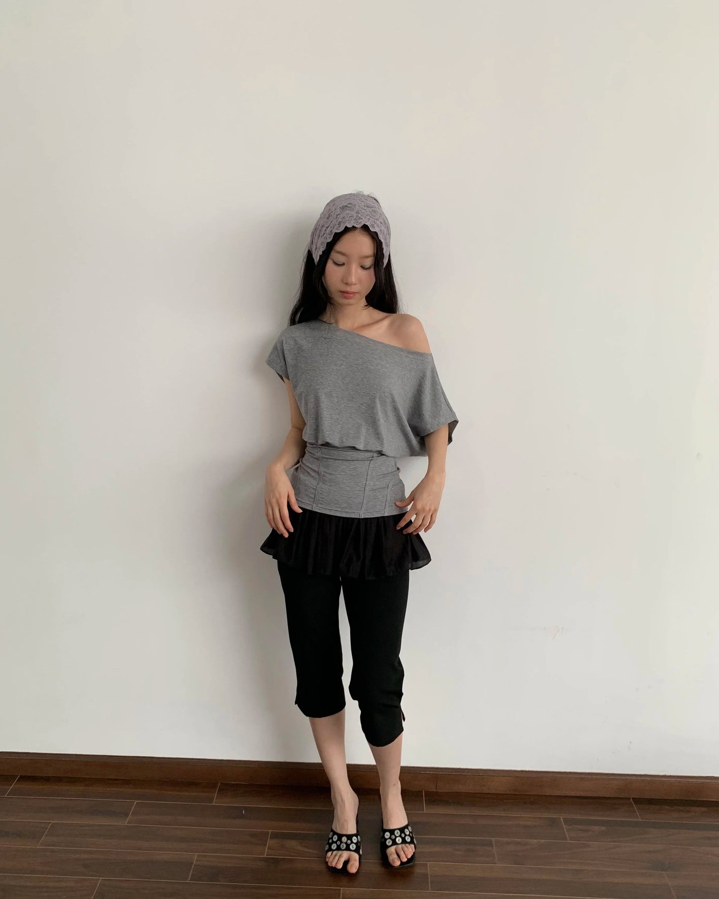 Elle | Asymmetric Corset Waist Tee