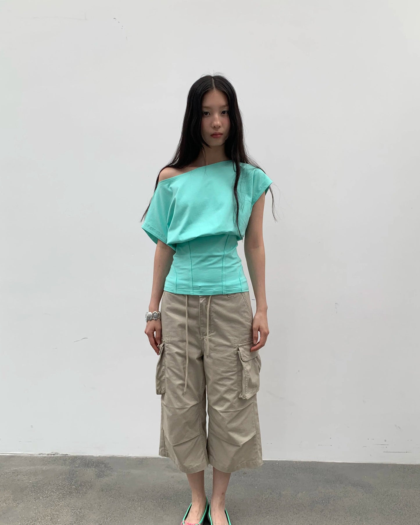 Elle | Asymmetric Corset Waist Tee