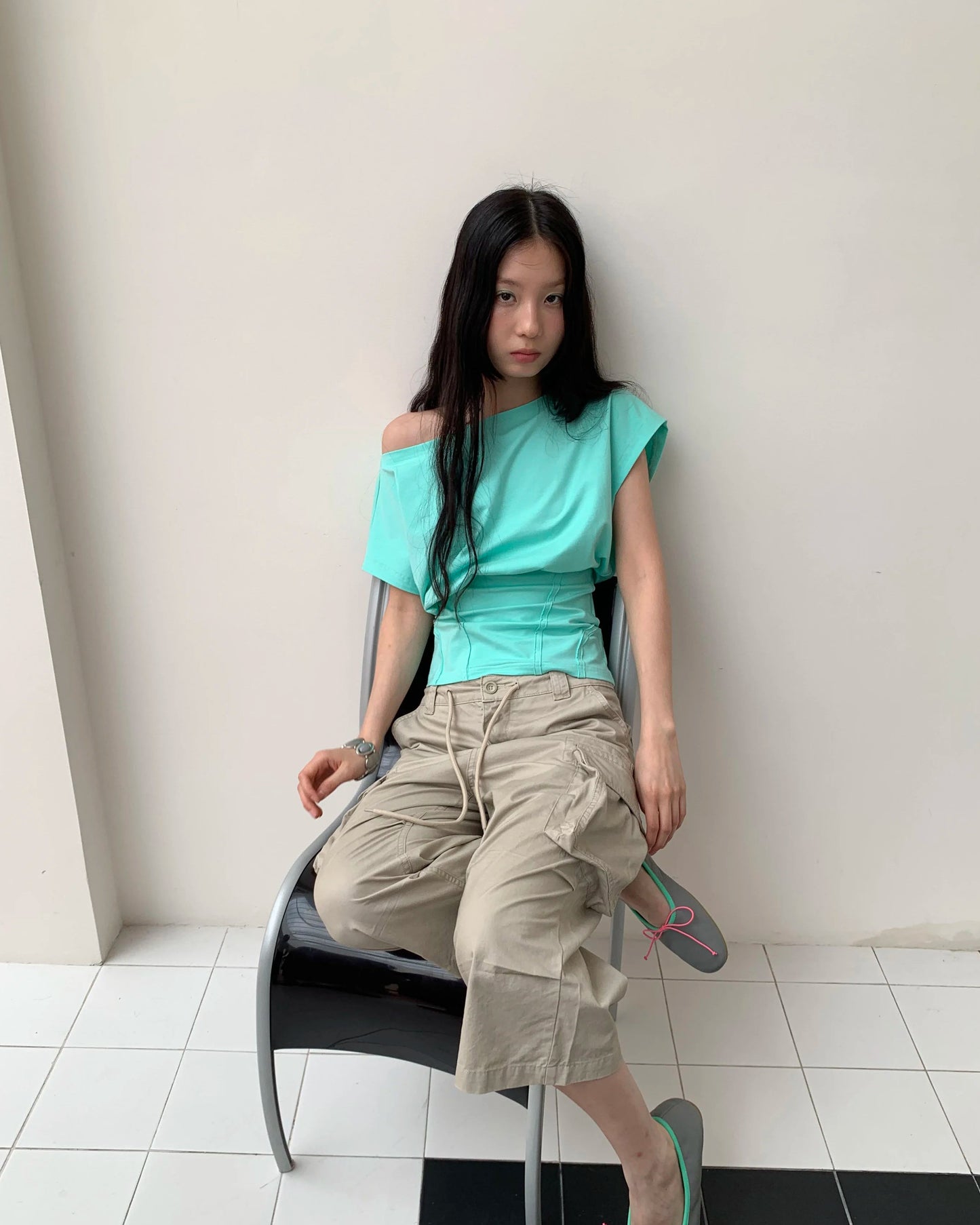 Elle | Asymmetric Corset Waist Tee
