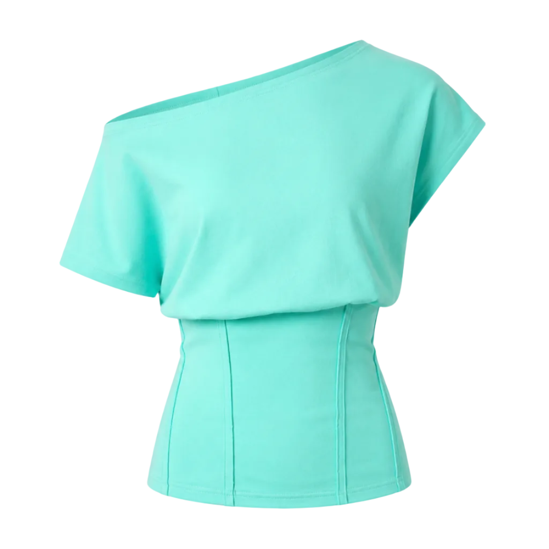 Elle | Asymmetric Corset Waist Tee