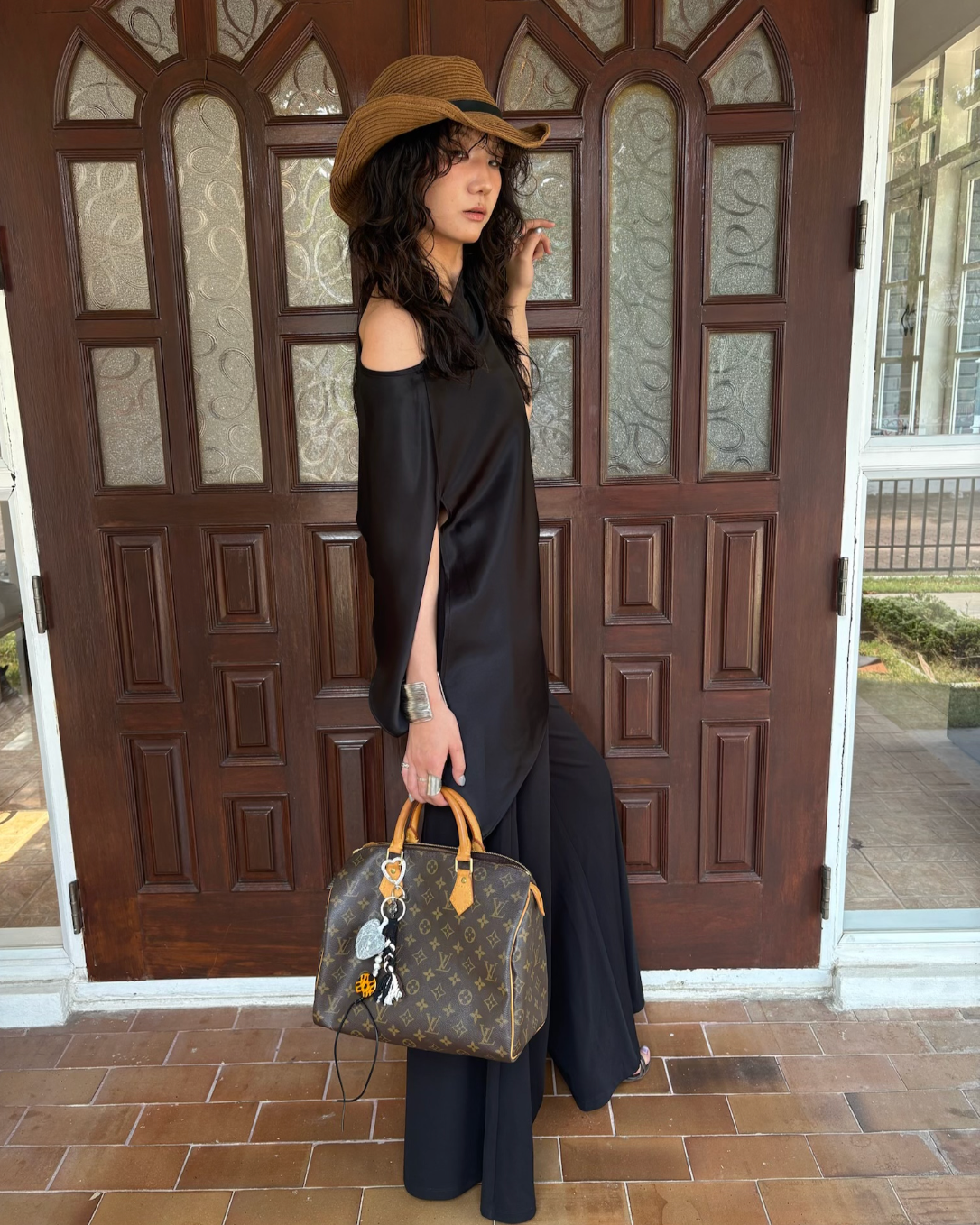 Elle | Asymmetric Satin Drape Top